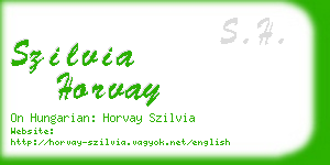 szilvia horvay business card